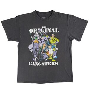 DC Comics Batman Joker Penguin Riddler Gangsters Graphic Tee Black L